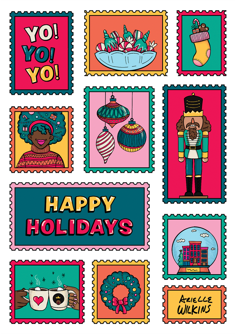 Holiday Stamp Collection Greeting Card