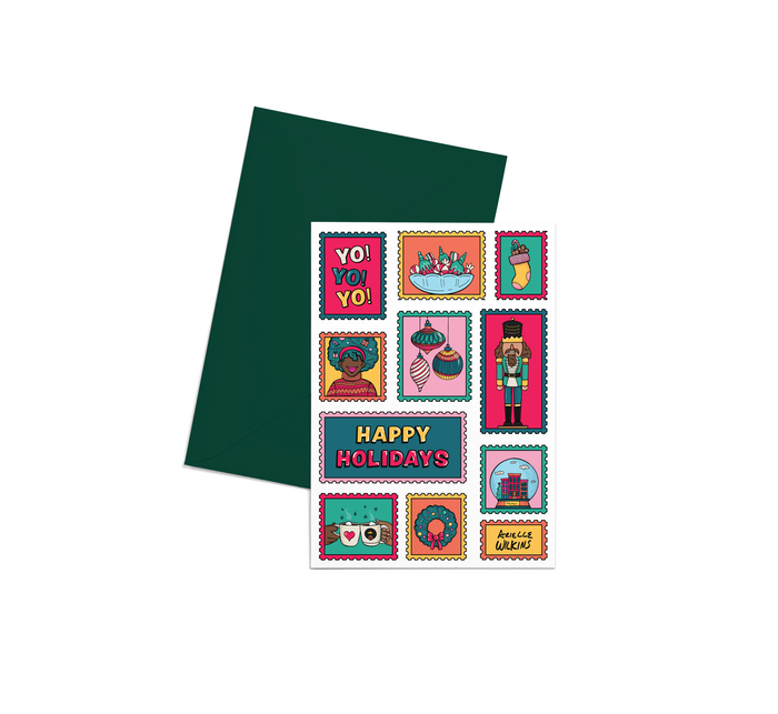 Holiday Stamp Collection Greeting Card