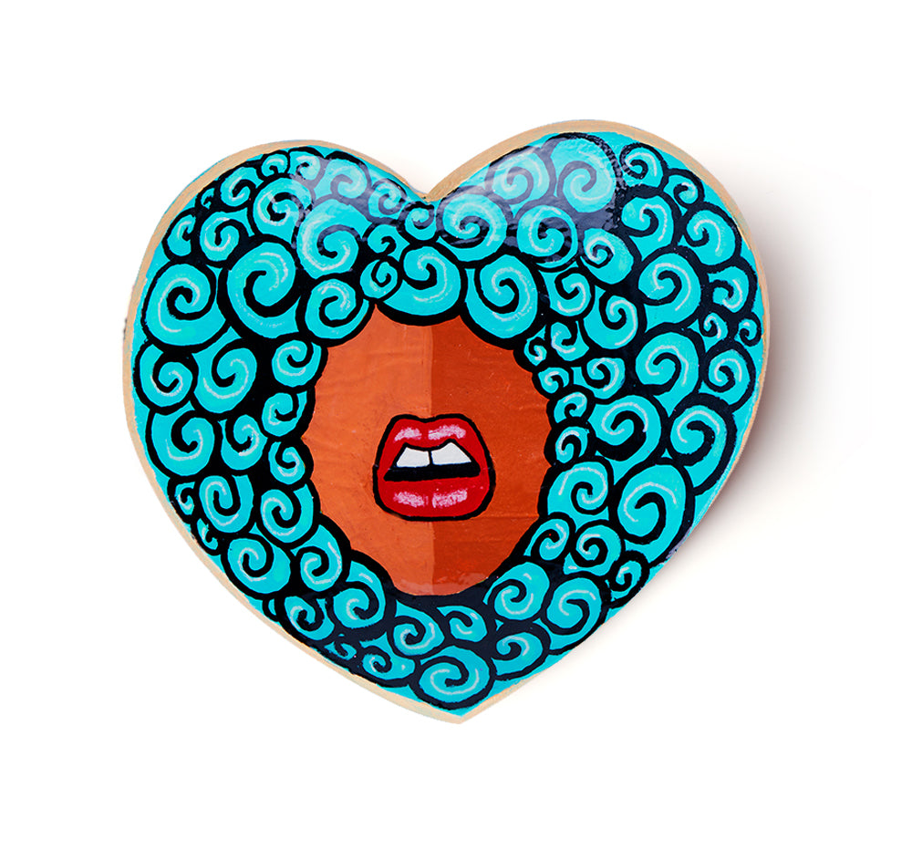 Curly Love Jewelry Dish: Teal