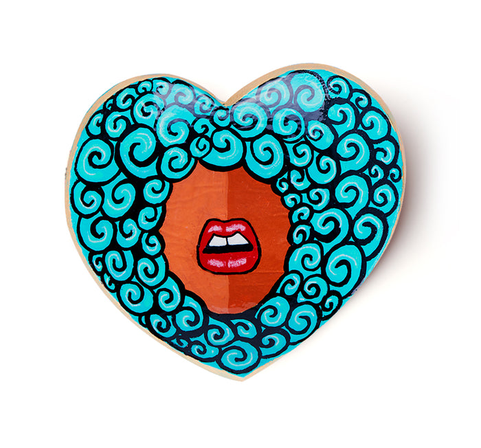 Curly Love Jewelry Dish: Teal