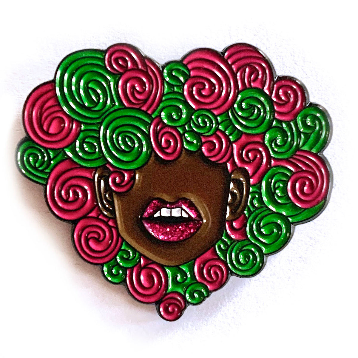 Curly Love Lapel Pin